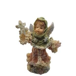 2000 Cornerstone Creations Girl Angel Playing Pan Flute